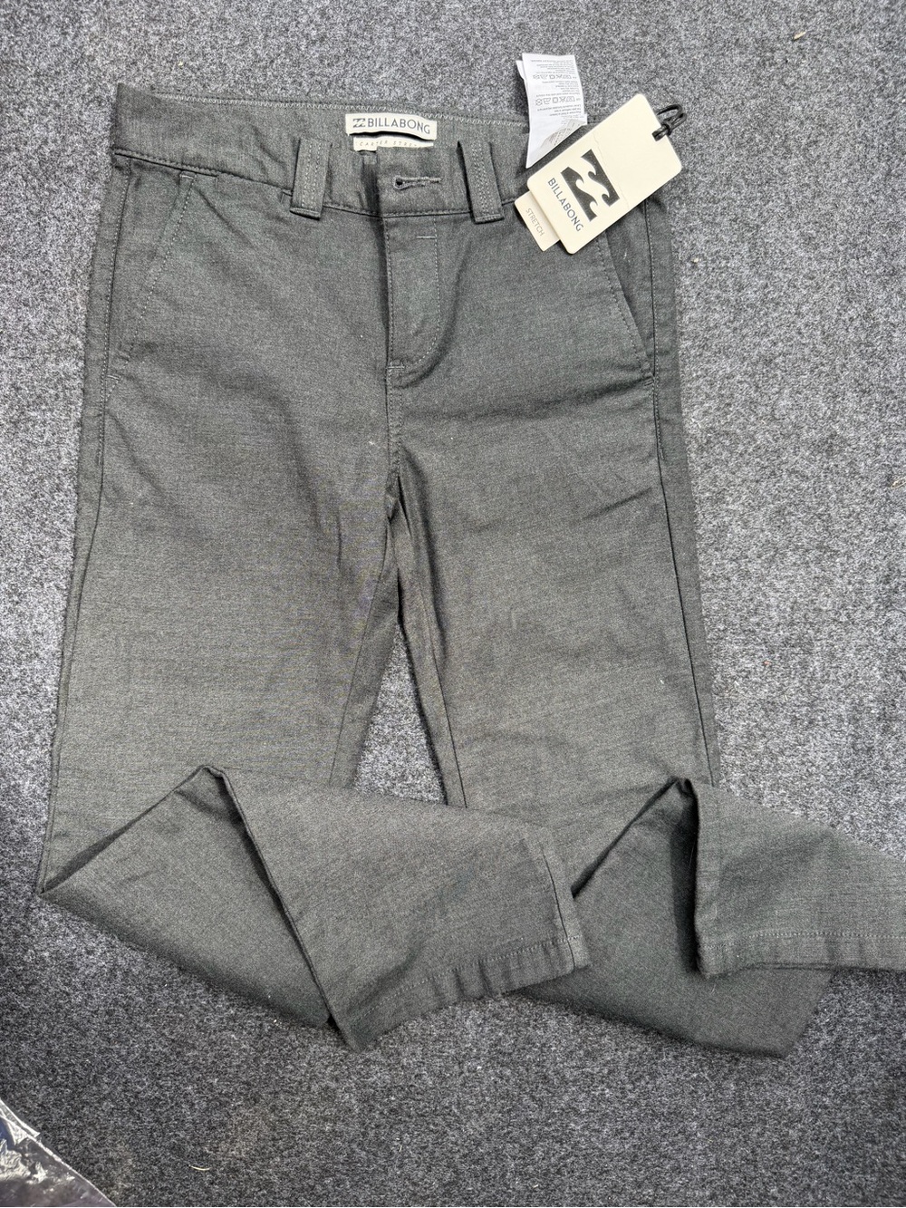Billabong Kids Charcoal Stretch Chino Pants
